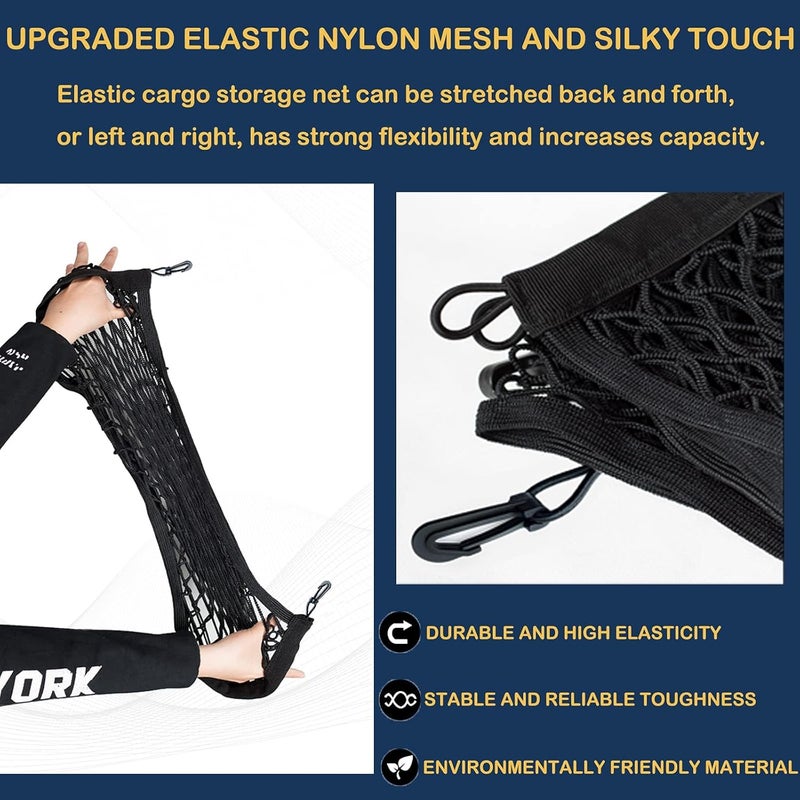 Omocyra Envelope Style Trunk Cargo Net Compatible with Jeep Grand Cherokee New 2026 2025 2024 2023 2022, Grand Cherokee L 2026 2025 2024 2023 2022 (5 &7 Seats) SUV Nylon Car Rear Mesh Tailgate Netting - Image 4